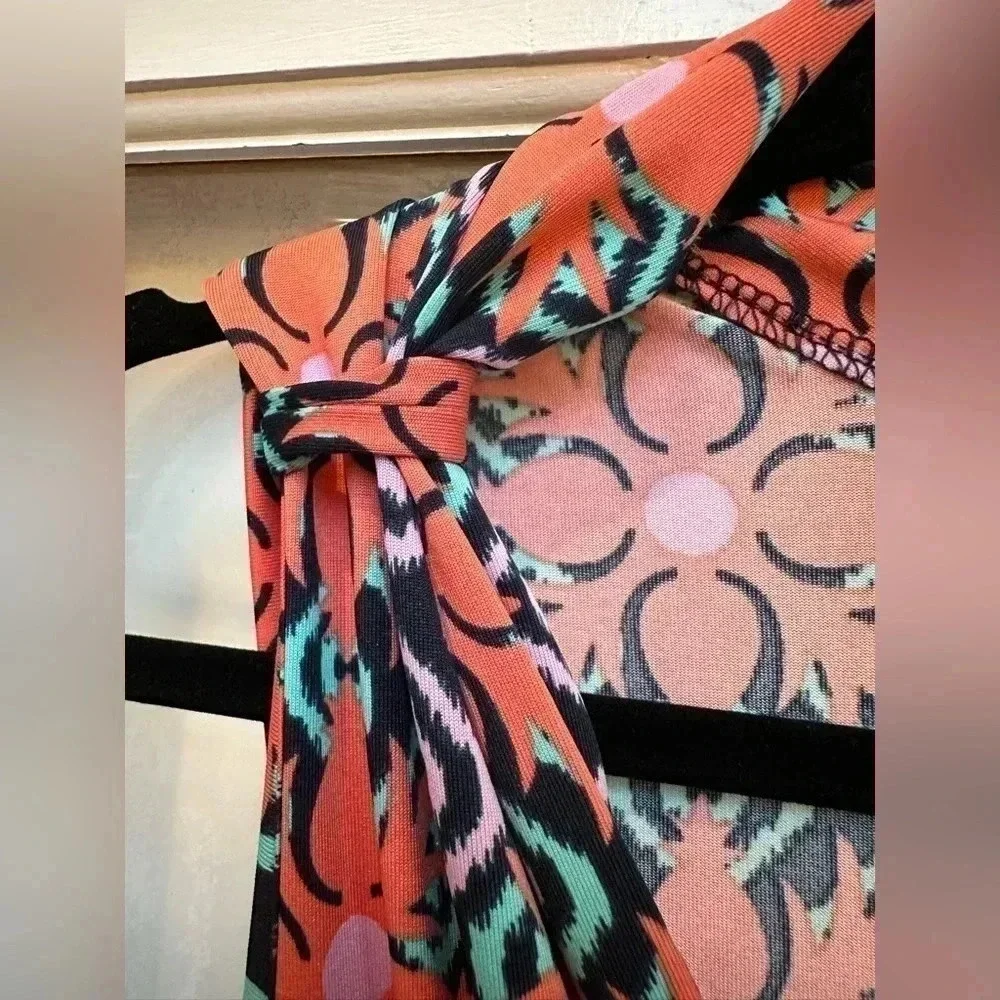 Vfish | Resort Bold Tropical Bohemian Floral Print V Neck Maxi Dress Size XS